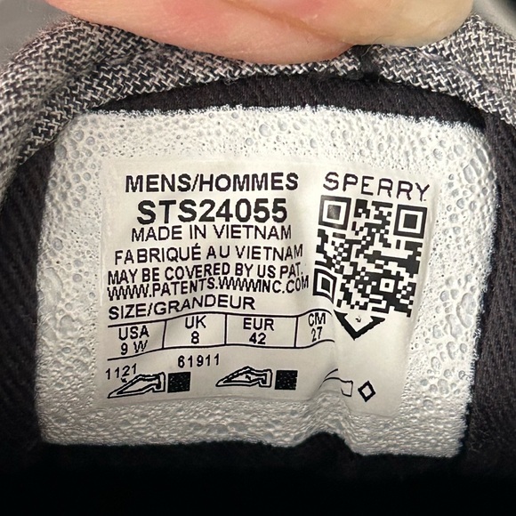 Men’s Sperry Gray Top Siders Low Top Lace Up Canvas Sneaker Deck Shoes Size 9W - Picture 9 of 9